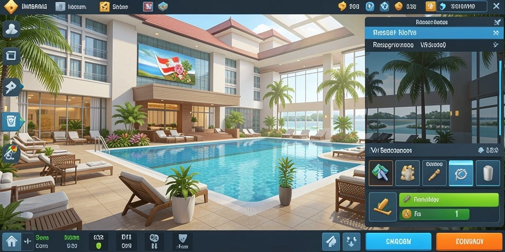 Tampilan antarmuka home screen yang menarik.
