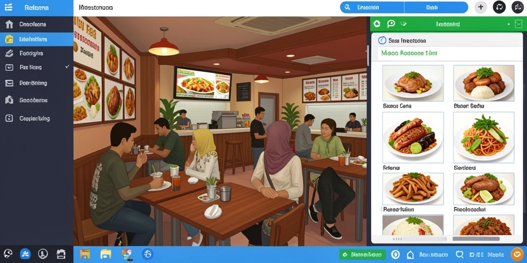 Tampilan balapan yang mendebarkan dan penuh warna.