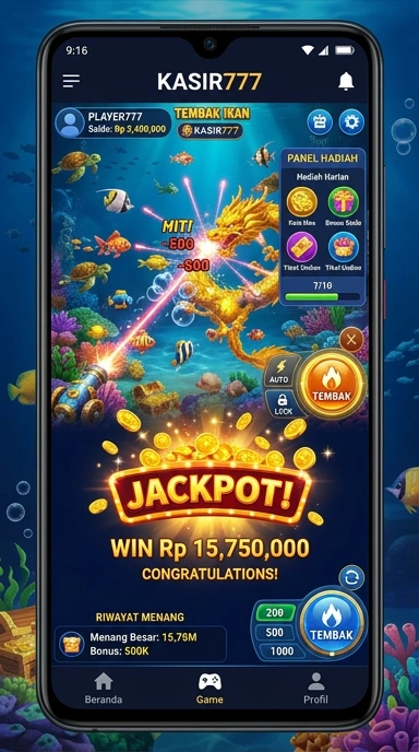 Pratinjau antarmuka kasir777 — aplikasi APK resmi Android v2.2.7